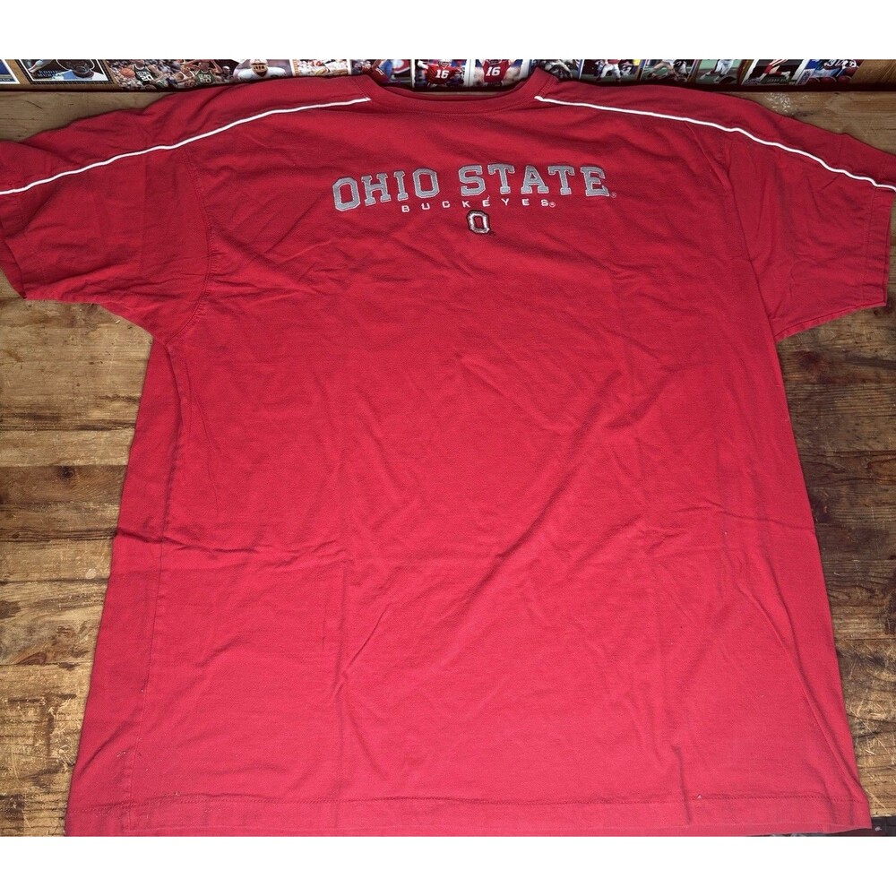 Vintage J America Ohio State Buckeyes Shirt Men’s XXL Cotton NCAA Red Football